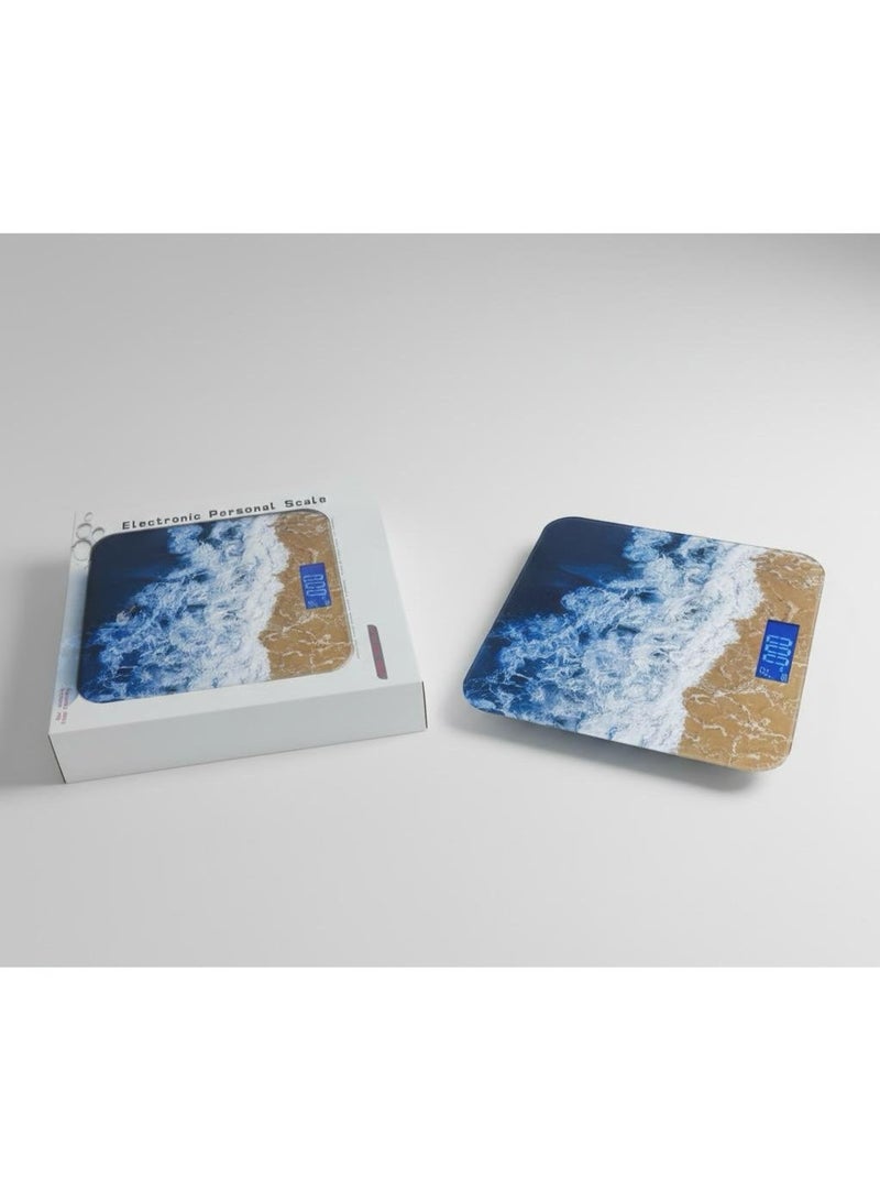 ميزان إلكتروني شخصي رقمي بشاشة LCD، سعة 180 كجم، زجاج مقوى - Image 1